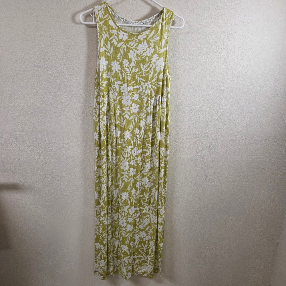 Koolaburra by UGG Womens Floral Maxi Dress Olive Green Sleeveless Tank Small